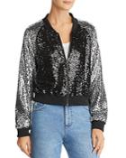 Lucy Paris Sequined Bomber Jacket