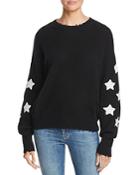 Aqua Cashmere Star-sleeve Distressed Cashmere Sweater - 100% Exclusive