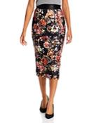Gracia Floral Lace Applique Pencil Skirt (33% Off) Comparable Value $90
