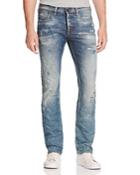 Prps Goods & Co. Demon Slim Fit Distressed Paint Jeans In Indigo
