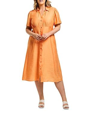 Estelle Plus Ibiza Button Front Midi Dress