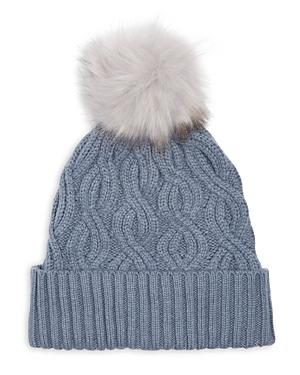 Echo Recycled Cable Knit Pom Pom Hat