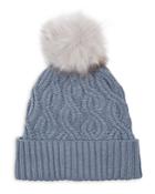 Echo Recycled Cable Knit Pom Pom Hat