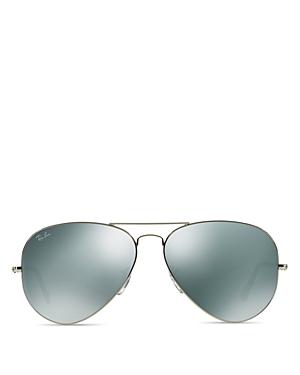 Ray-ban Mirrored Aviator Sunglasses, 62mm