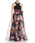 Eliza J Floral Organza Ball Gown