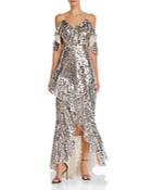 Laundry By Shelli Segal High/low Sequin Gown- 100% Exclusive