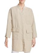 Eileen Fisher Organic Linen Mandarin Collar Jacket