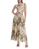 Significant Other Marino Printed Open Back Maxi Dress
