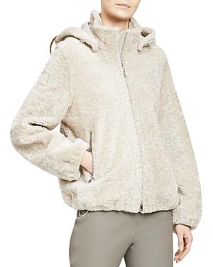 Theory Hooded Shearling Jacket