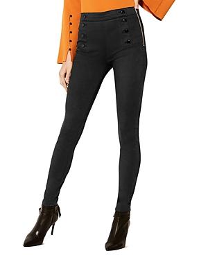 Karen Millen High-waisted Button-detail Skinny Jeans
