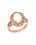 Opal And Diamond Ring In 14k Rose Gold - 100% Exclusive