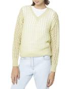 Peserico V Neck Open Knit Sweater