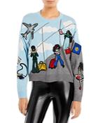 Alice And Olivia Gleeson Embellished Pullover Sweater