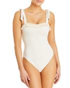Weworewhat Shoulder Tie One Piece Swimsuit