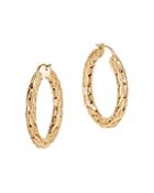 John Hardy 18k Yellow Gold Classic Chain Small Hoop Earrings