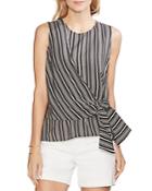 Vince Camuto Sleeveless Striped Tie-front Top
