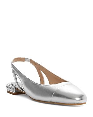 Stuart Weitzman Women's Imitation Pearl Embellished Slingback Flats