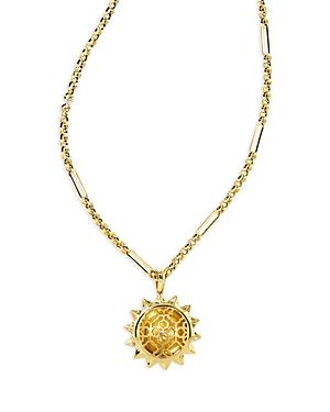 Kendra Scott Sienna Sun Flip Pendant Necklace In 14k Gold Plated, 21-23