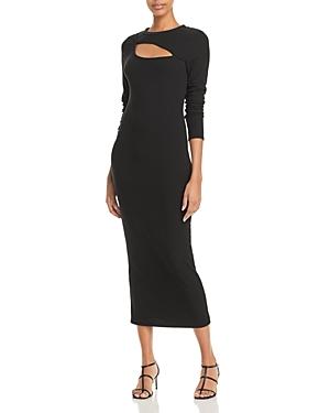Aqua Front Cutout Ribbed Dress - 100% Exclusive