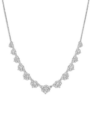 Bloomingdale's Diamond Graduated Cluster Statement Necklace In 14k White Gold, 2.0 Ct. T.w. - 100% Exclusive
