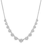 Bloomingdale's Diamond Graduated Cluster Statement Necklace In 14k White Gold, 2.0 Ct. T.w. - 100% Exclusive
