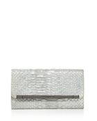 Christian Siriano Inez Metallic Faux Snake Wallet - Compare At $110