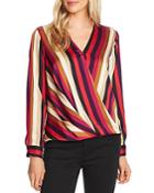 Vince Camuto Mayfair Stripe Wrap-front Top