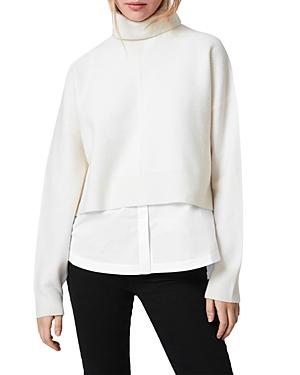 Allsaints Lydi Cropped Sweater And Shirt Set