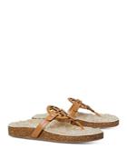 Tory Burch Women's Miller Cloud Shearling Thong Sandals