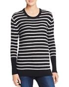 Aqua Cashmere High/low Stripe Cashmere Tunic Sweater - 100% Exclusive
