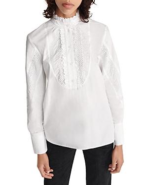 The Kooples Ruffled Lace Trim Shirt