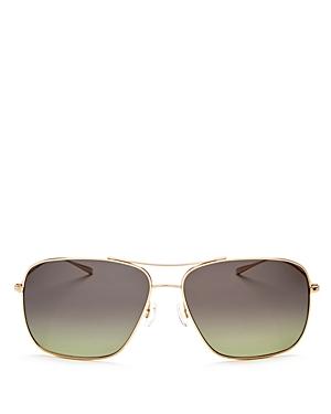 Oliver Peoples Sayer Square Aviator Sunglasses, 63mm