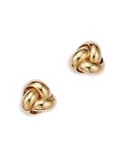 Bloomingdale's Made In Italy Love Knot Stud Earrings In 14k Yellow Gold- 100% Exclusive