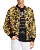 Versace Jeans Couture Logo Baroque Print Reversible Bomber Jacket