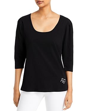 Karl Lagerfeld Paris Patch Long Sleeve Tee