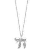 Bloomingdale's Diamond Chai Pendant Necklace In 14k White Gold, 0.15 Ct. T.w, 17 - 100% Exclusive