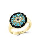 Bloomingdale's Multi-gemstone & Diamond Evil Eye Statement Ring In 14k Yellow Gold - 100% Exclusive