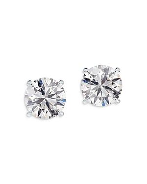 Debeers Forevermark Classic Four Prong Diamond Stud Earrings In 18k White Gold, 4.0 Ct. T.w.