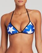 Wildfox 80's Stars Reversible Triangle String Bikini Top