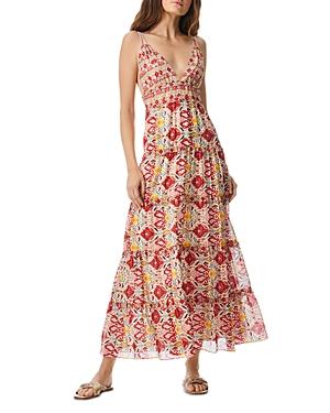 Alice And Olivia Karolina Braided Strap Printed Maxi Dress
