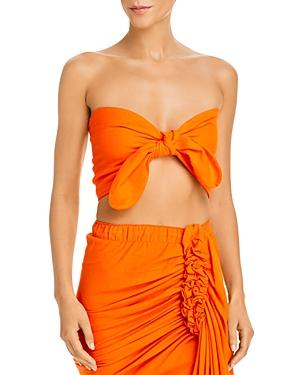 Just Bee Queen Silvia Tie Front Crop Top