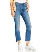 Mother The Insider Crop Step Fray Flared Jeans In Wild Game