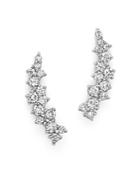 Small Diamond Scatter Ear Climbers In 14k White Gold, .30 Ct. T.w. - 100% Exclusive