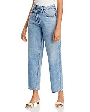 Agolde Criss Cross High Rise Straight Jeans In Eternal
