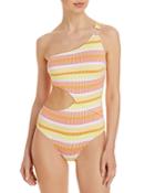 Solid & Striped Claudia Ribbed Cutout One Piece Swimsuit