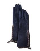Portolano Zip Detail Suede Gloves