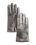 Aqua Metallic Leather Tech Gloves - 100% Exclusive