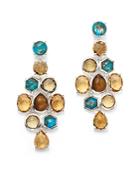 Ippolita Sterling Silver Rock Candy Mixed Prong And Bezel Cascade Earrings In Safari - 100% Exclusive