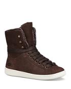 Ugg Starlyn Leather And Sheepskin High Top Sneakers