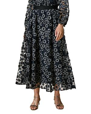 Marina Rinaldi Certosa Embroidered Tulle Maxi Skirt